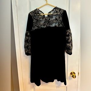 Made in Italy - black and gold dress size medium